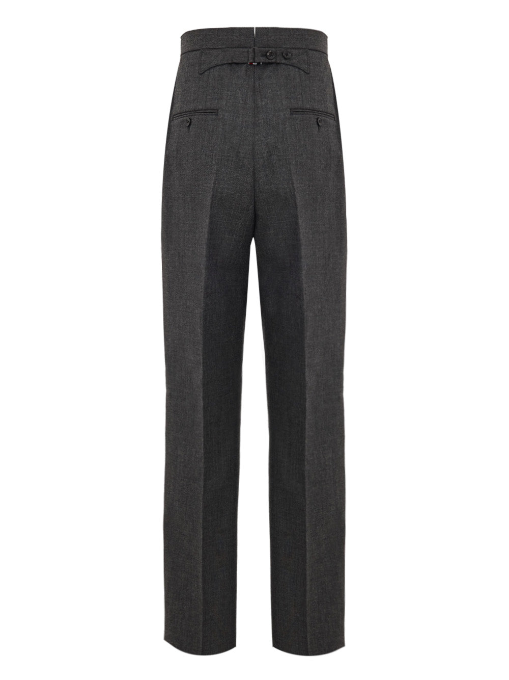 Thom Browne Men's Grey Wool High-Waist Tailored Trousers – Siebentaschen