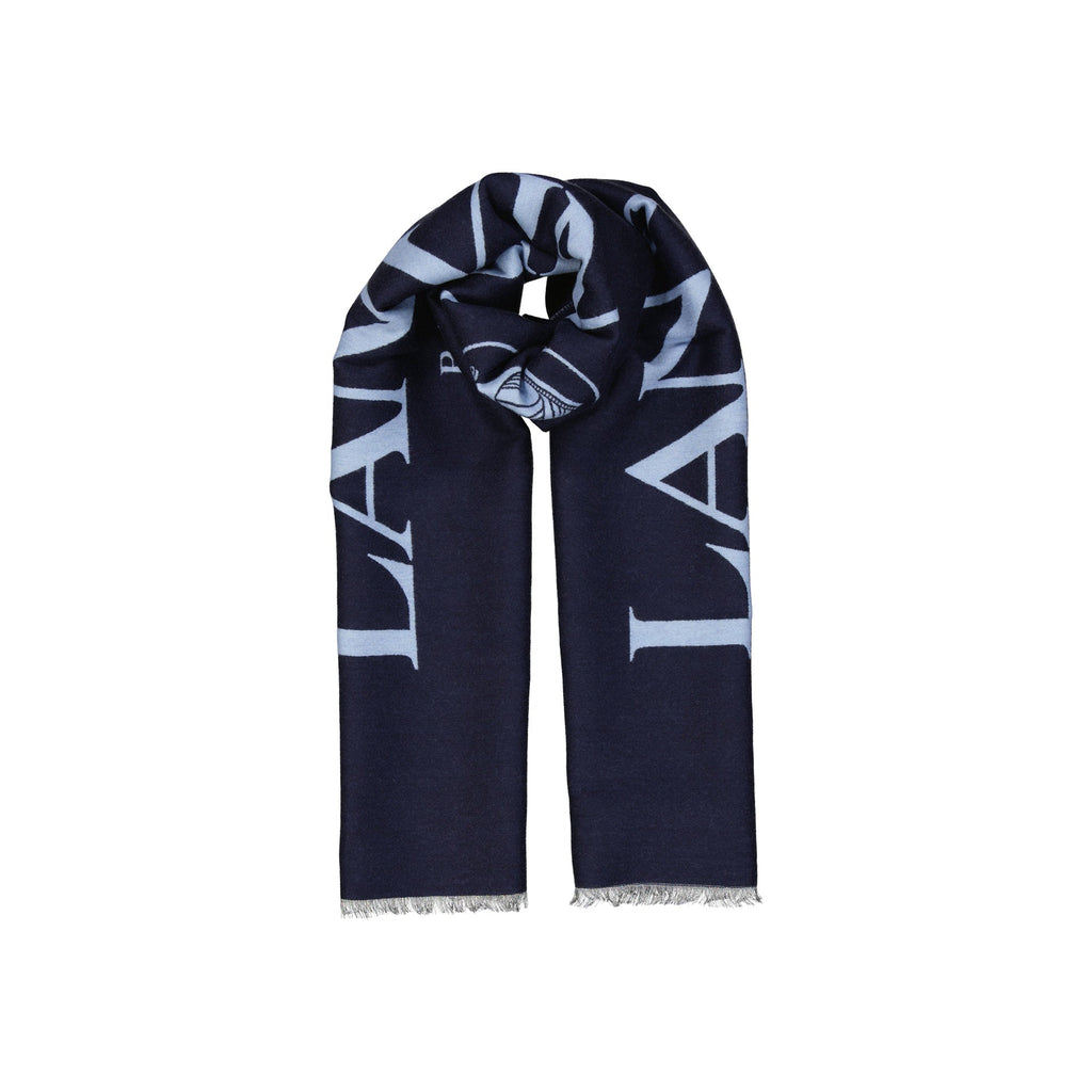 Lanvin Wool And Silk Logo Scarf