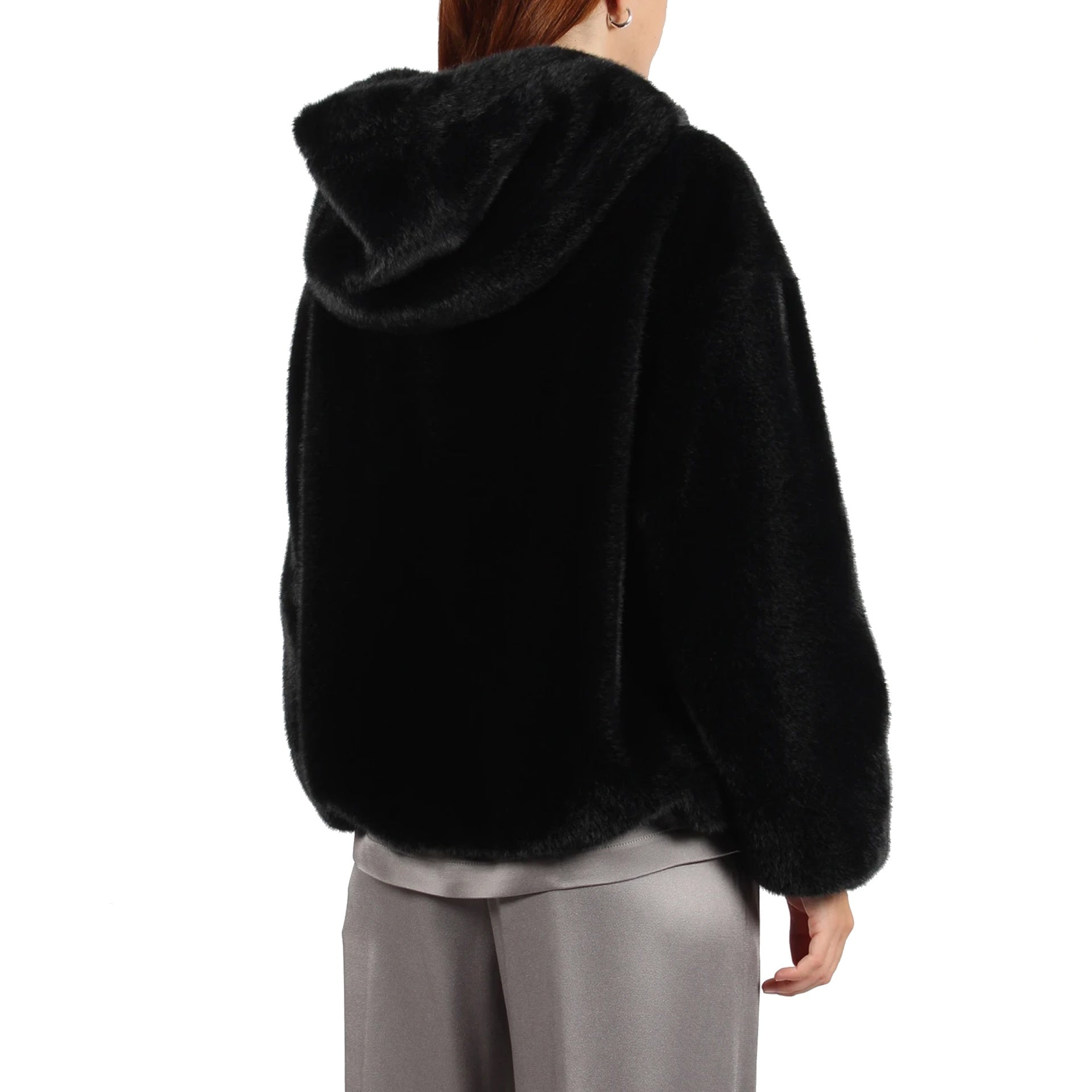 HERNO Faux Fur Hooded Jacket