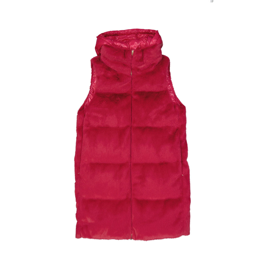 HERNO Padded Faux Fur Vest Coat