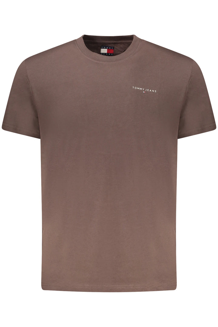 TOMMY HILFIGER MEN&#39;S SHORT-SLEEVE T-SHIRT BROWN