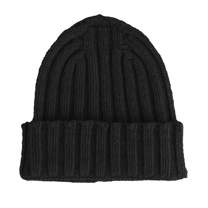 100% Cashmere Caps Black Unisex