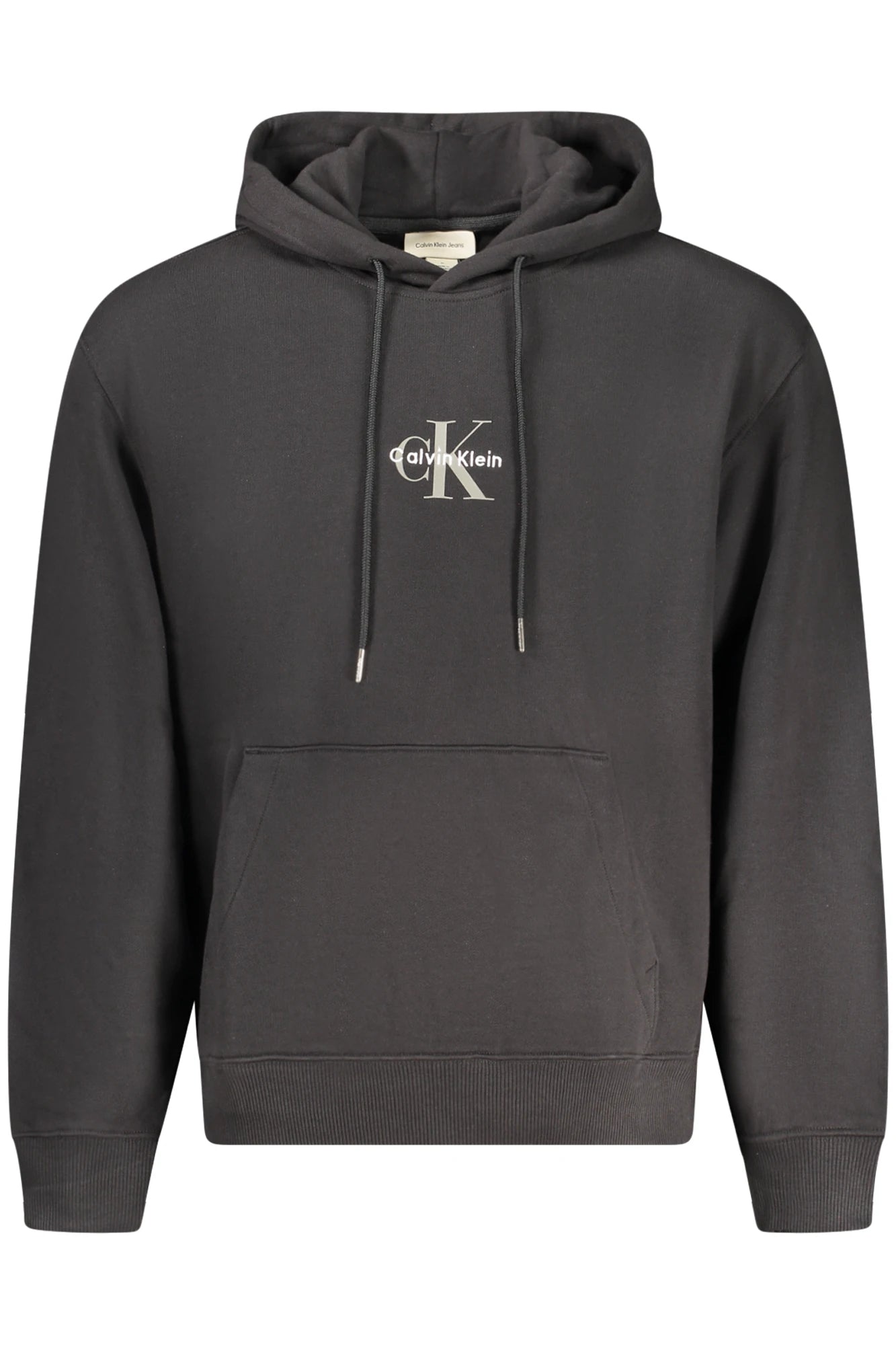 CALVIN KLEIN MEN&#39;S BLACK ZIP-UP SWEATSHIRT