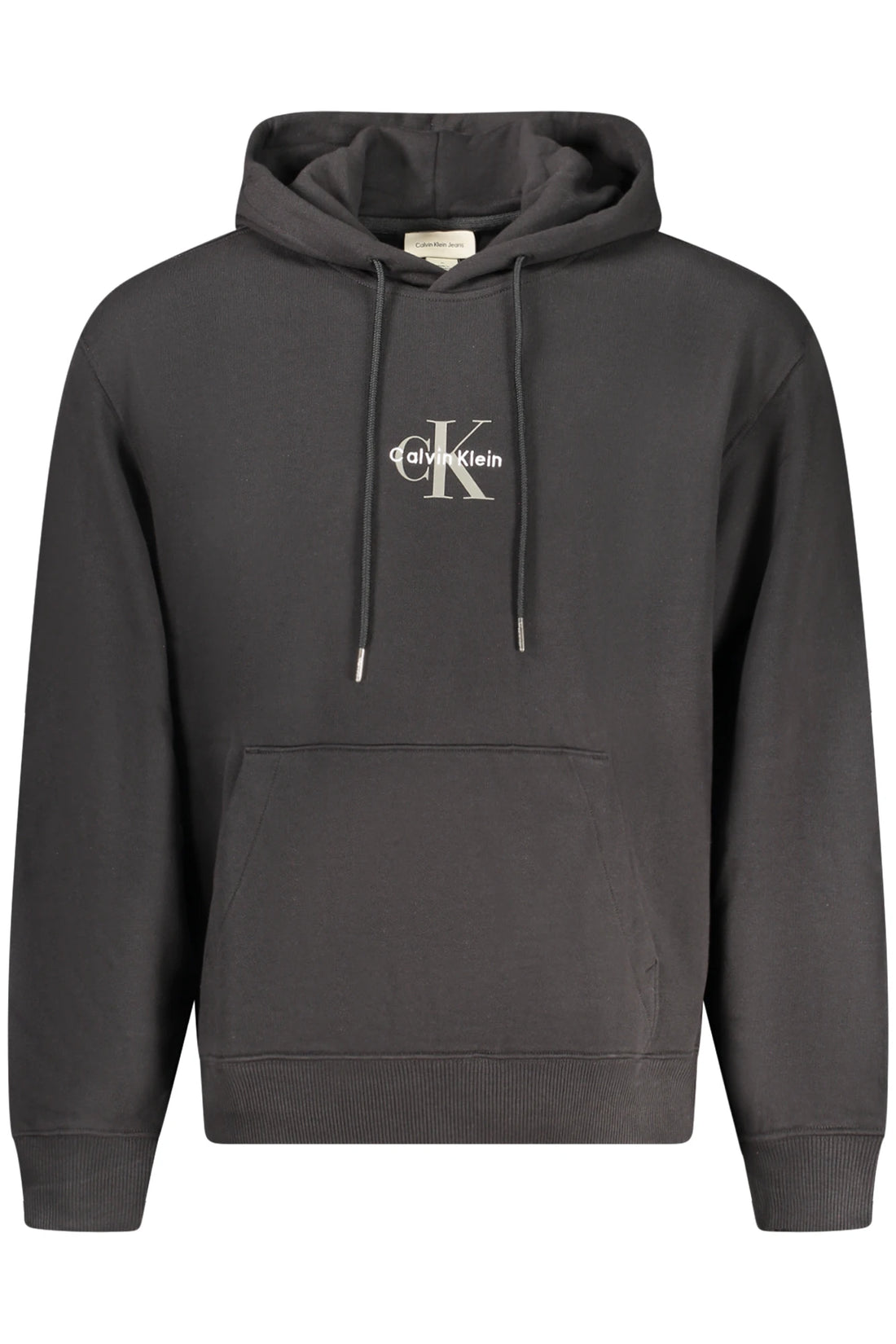 CALVIN KLEIN MEN&#39;S BLACK ZIP-UP SWEATSHIRT