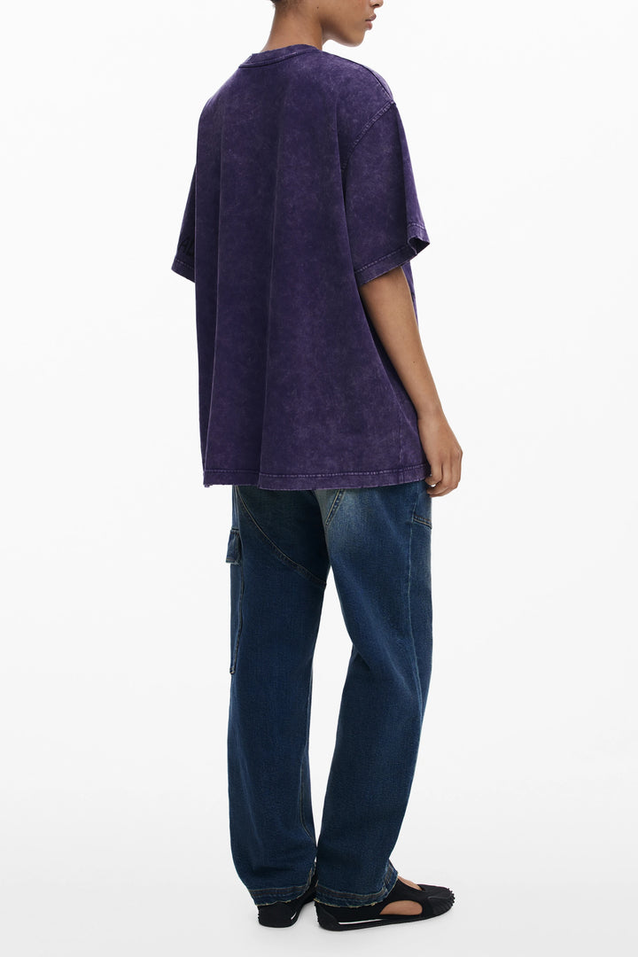 DESIGUAL WOMEN&#39;S SHORT-SLEEVE T-SHIRT PURPLE