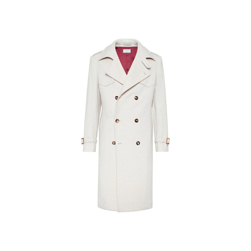 Brunello Cucinelli Wool Trench Coat - MEN CLOTHING - BRUNELLO CUCINELLI - Tluxy New