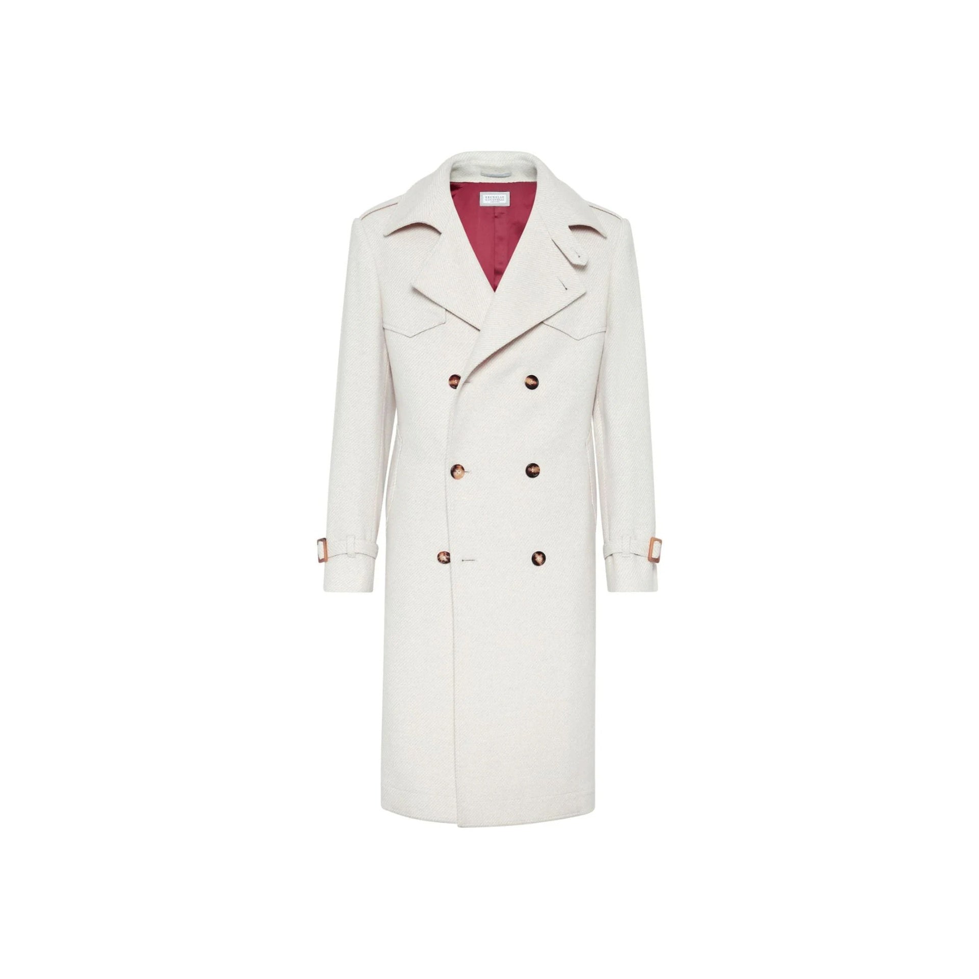 Brunello Cucinelli Wool Trench Coat - MEN CLOTHING - BRUNELLO CUCINELLI - Tluxy New