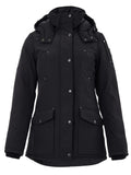 Moose Knuckles Hooded Field Jacket in Black