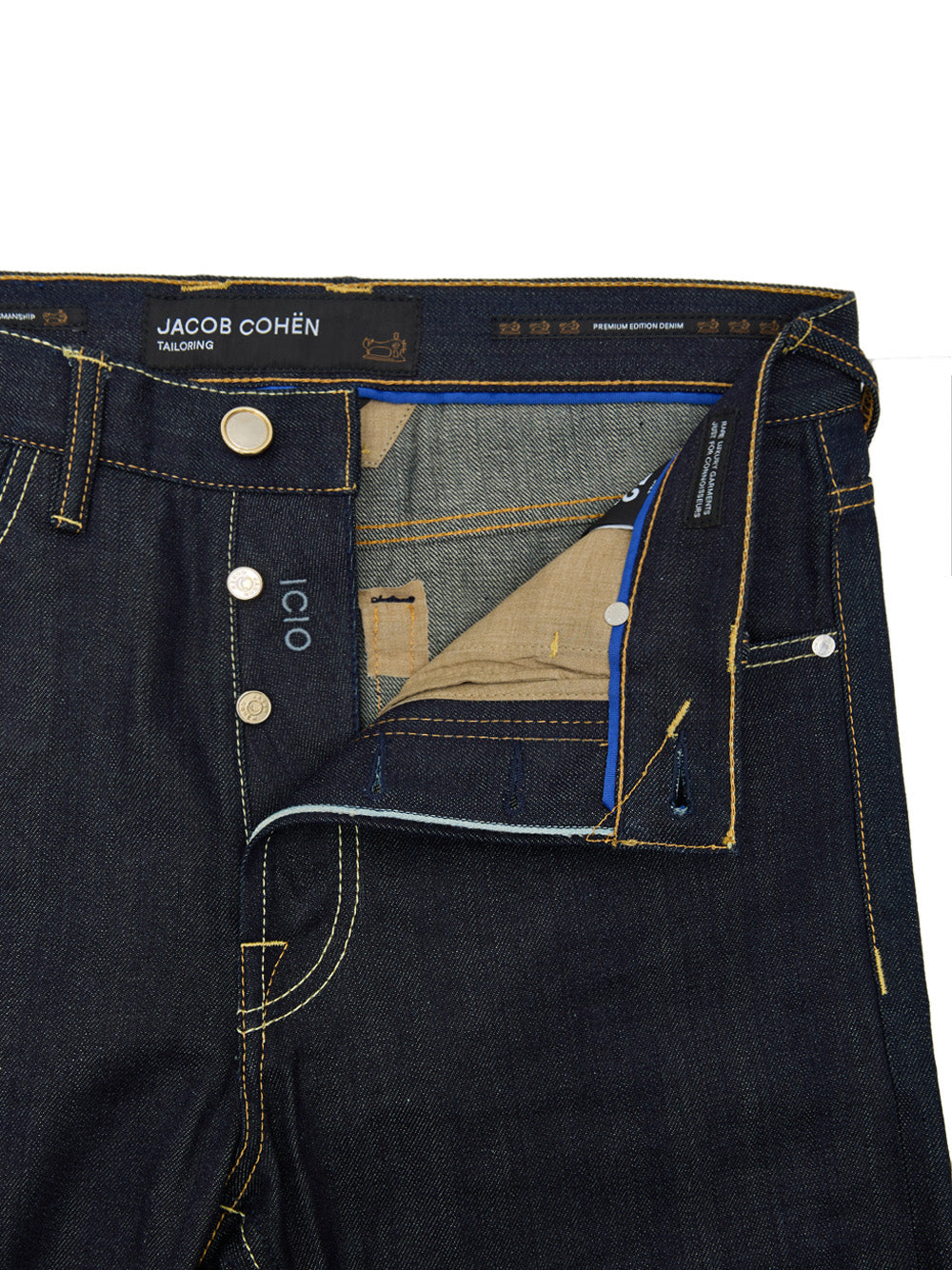 Jacob Cohen Icio Tapered Straight Jeans in Dark Blue