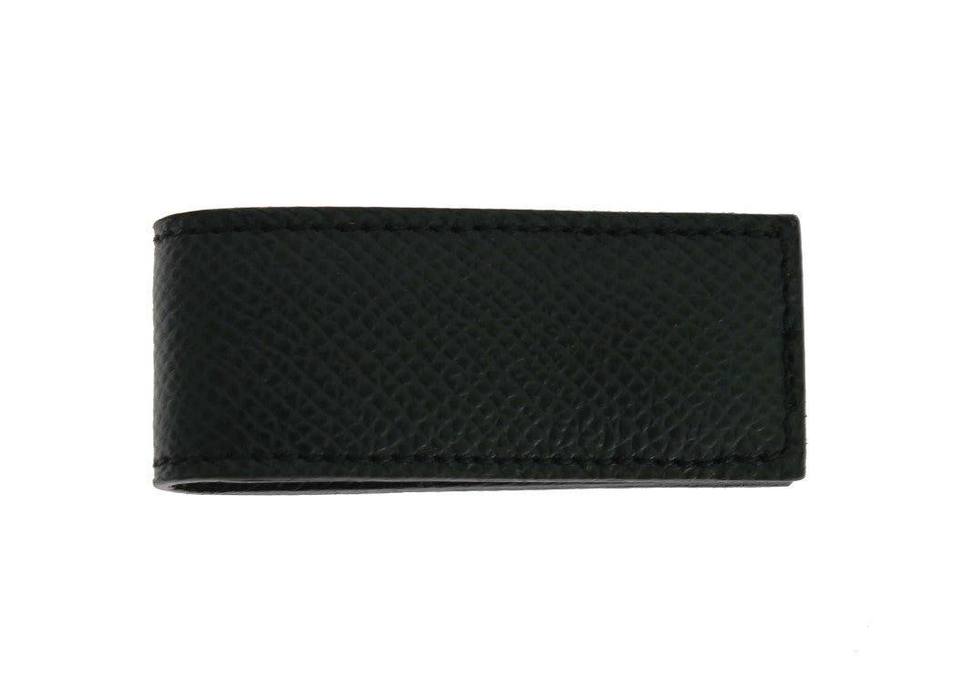 Dolce &amp; Gabbana Elegante Geldklammer aus grünem Leder