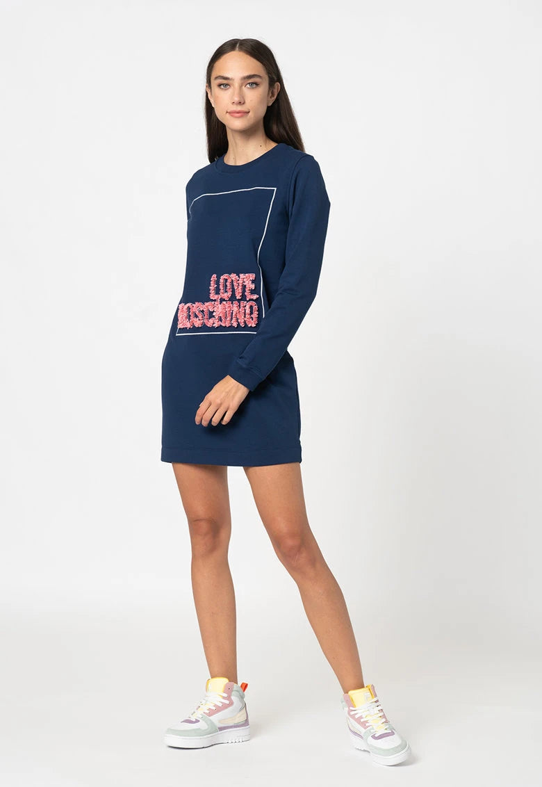 Love Moschino Dress Blue Woman
