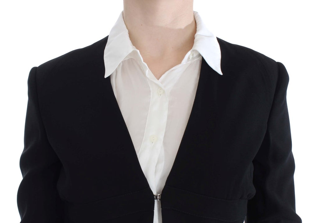 Exte Eleganter Zweiteiliger Rockanzug in Schwarz &amp; Blau