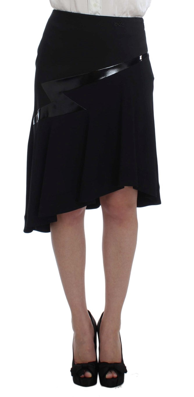 Exte Eleganter Zweiteiliger Rockanzug in Schwarz &amp; Blau