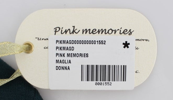 PINK MEMORIES Eleganter grüner Baumwoll-Cardigan