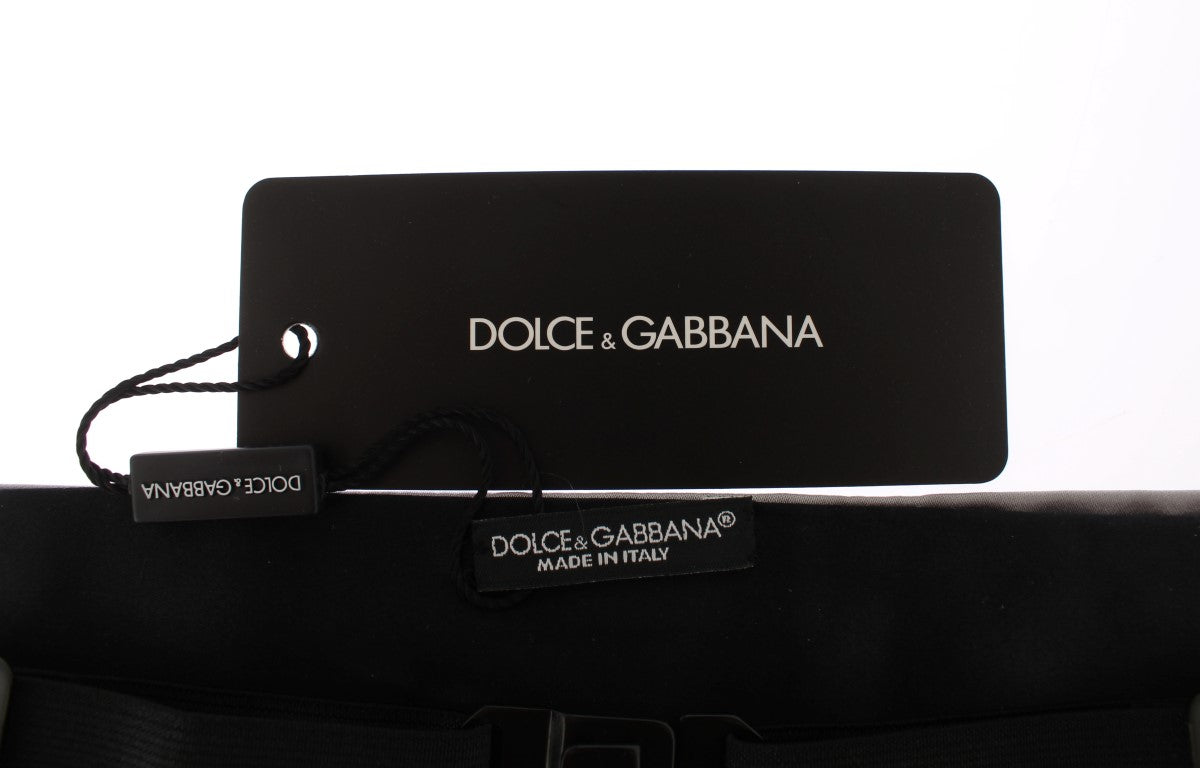Ceinture élégante en soie argentée Dolce &amp; Gabbana