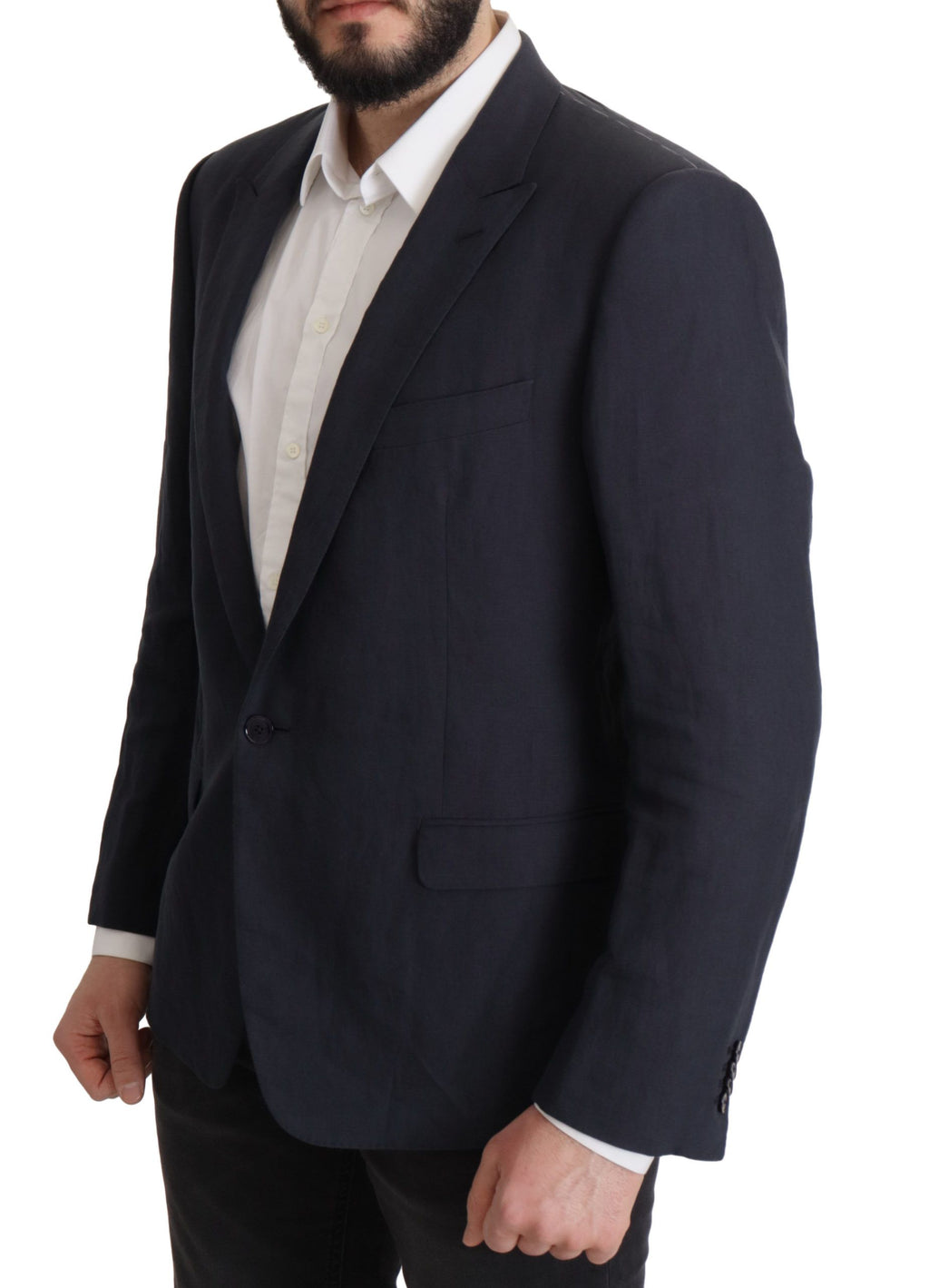 Blazer élégant en lin à boutonnage simple Dolce &amp; Gabbana