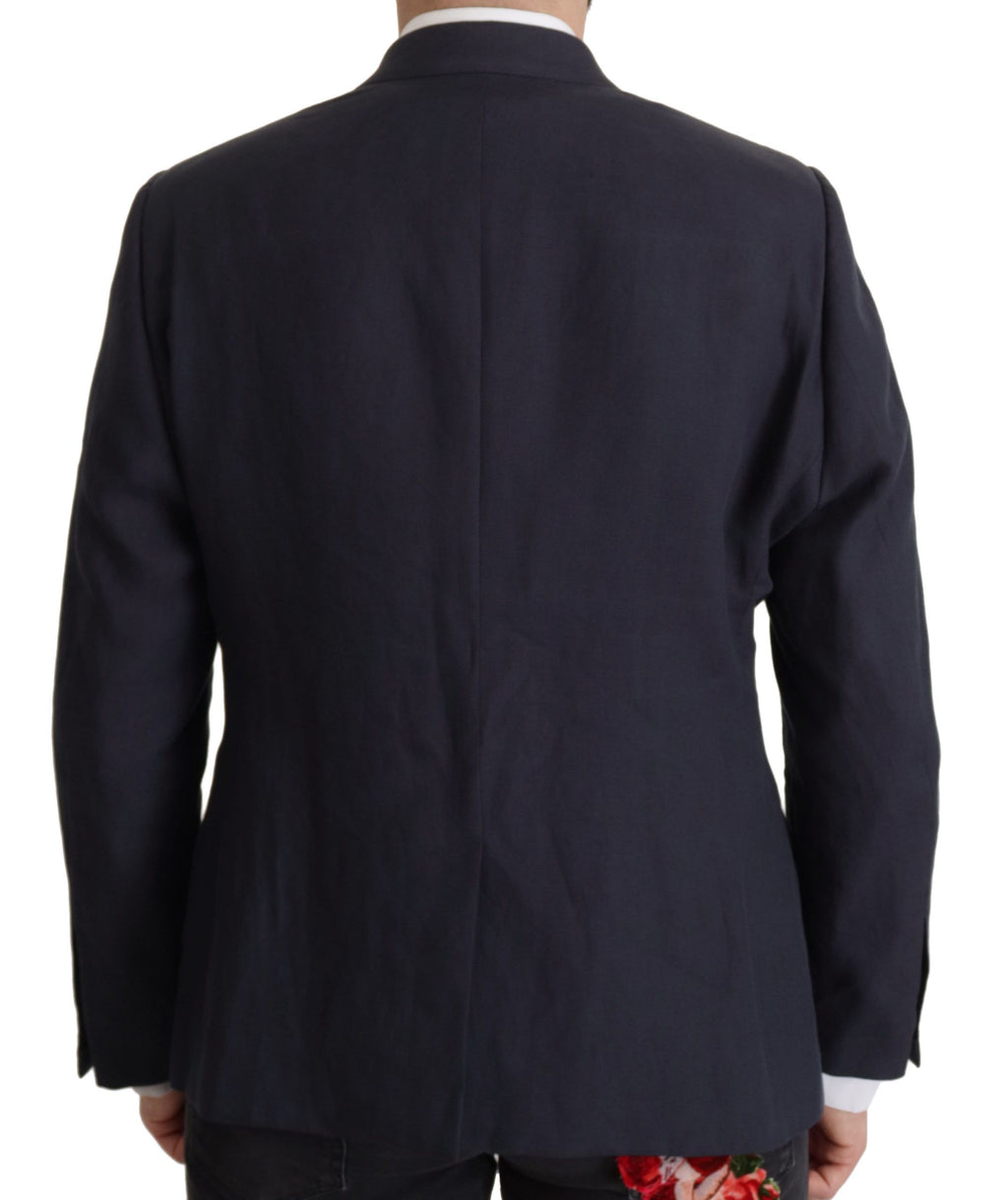 Blazer élégant en lin à boutonnage simple Dolce &amp; Gabbana