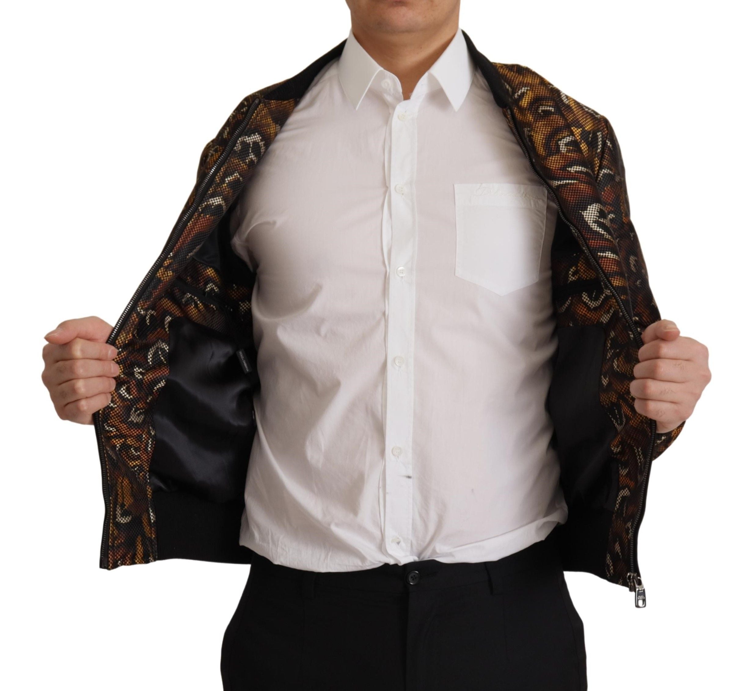 Dolce &amp; Gabbana Elegante braune Blousonjacke