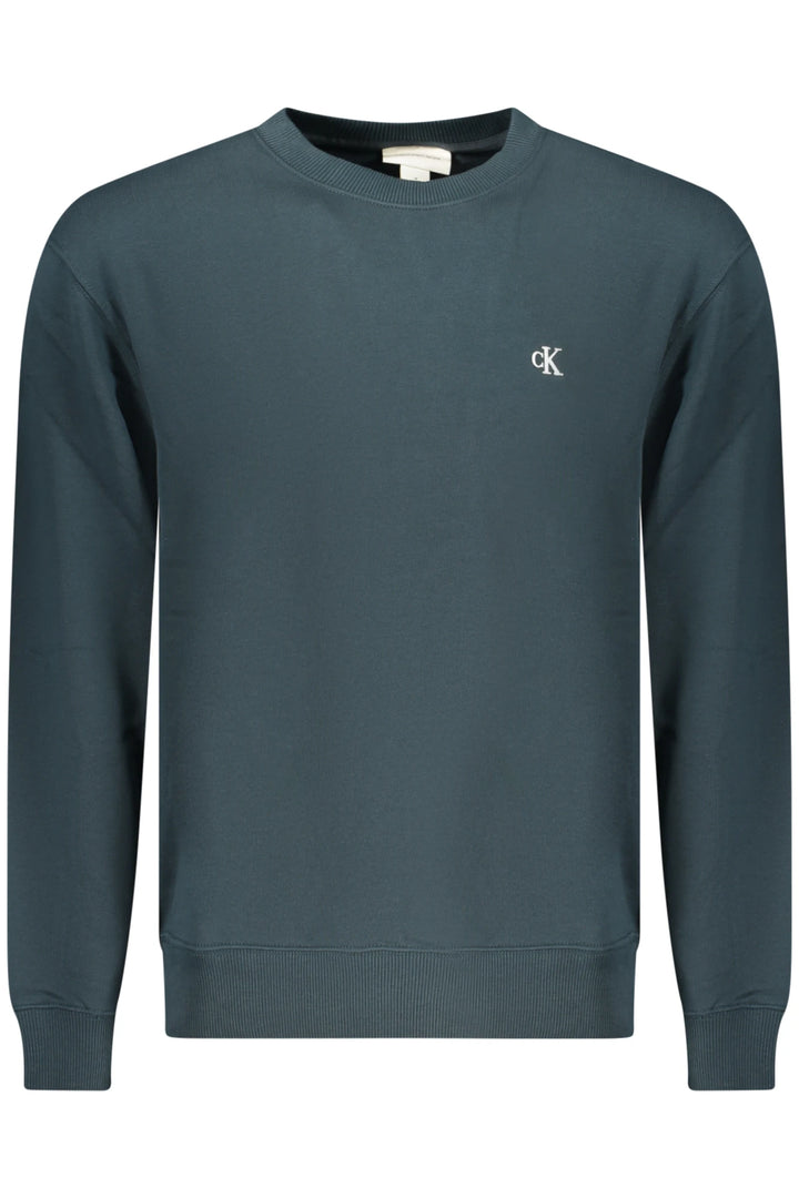 CALVIN KLEIN MEN&#39;S BLUE ZIP-UP SWEATSHIRT