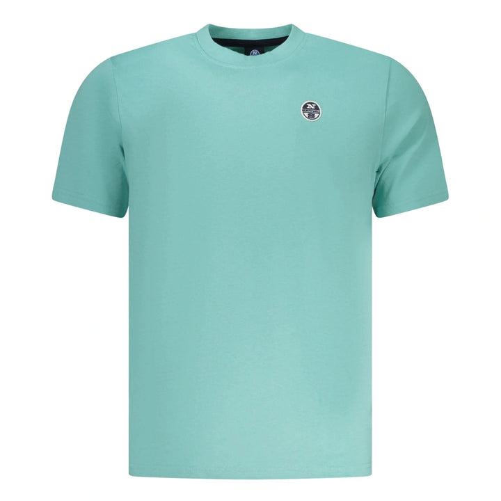 Men’s Blue Short-Sleeve T-Shirt with Crew Neck