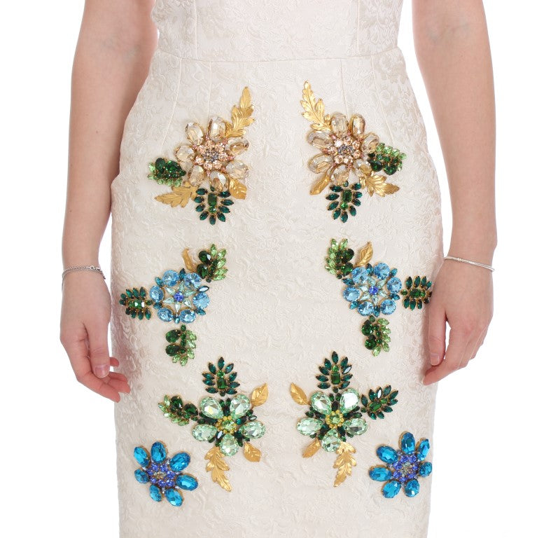 Robe fourreau élégante en brocart floral Dolce &amp; Gabbana