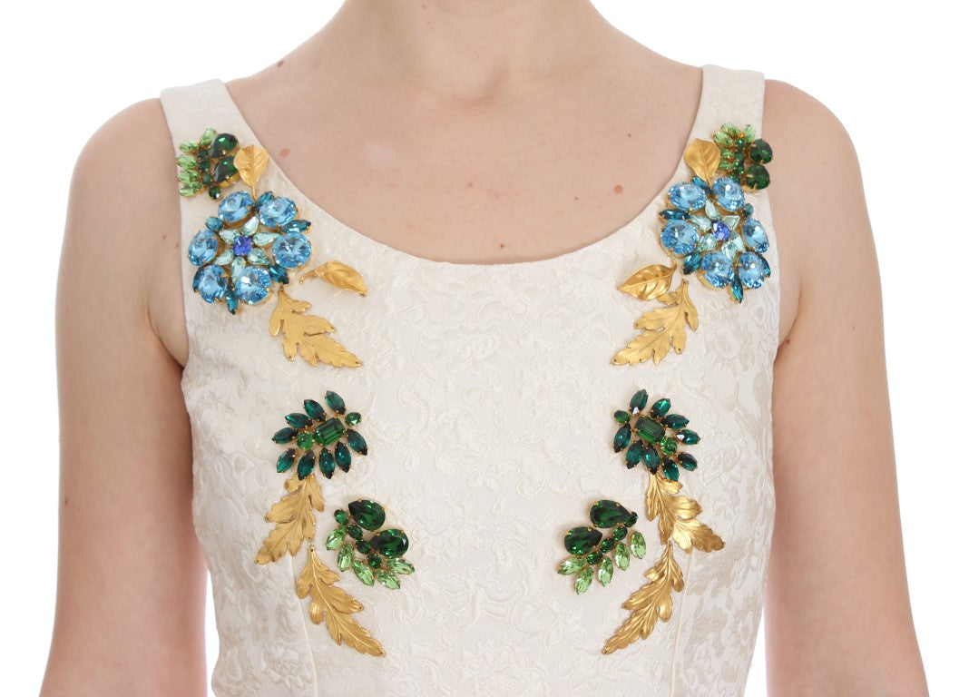 Robe fourreau élégante en brocart floral Dolce &amp; Gabbana