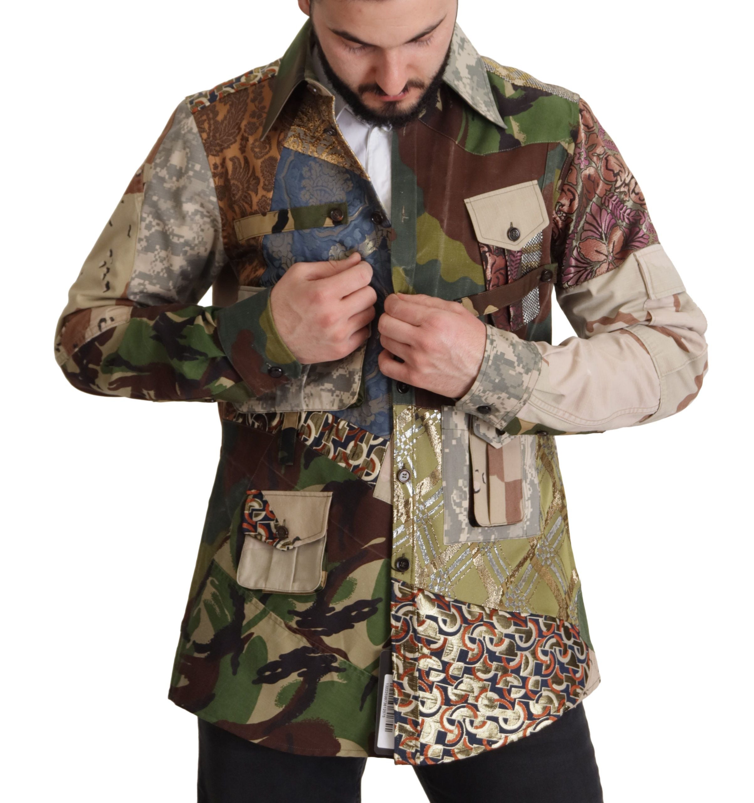 Dolce &amp; Gabbana Patchwork Camouflage Freizeithemd