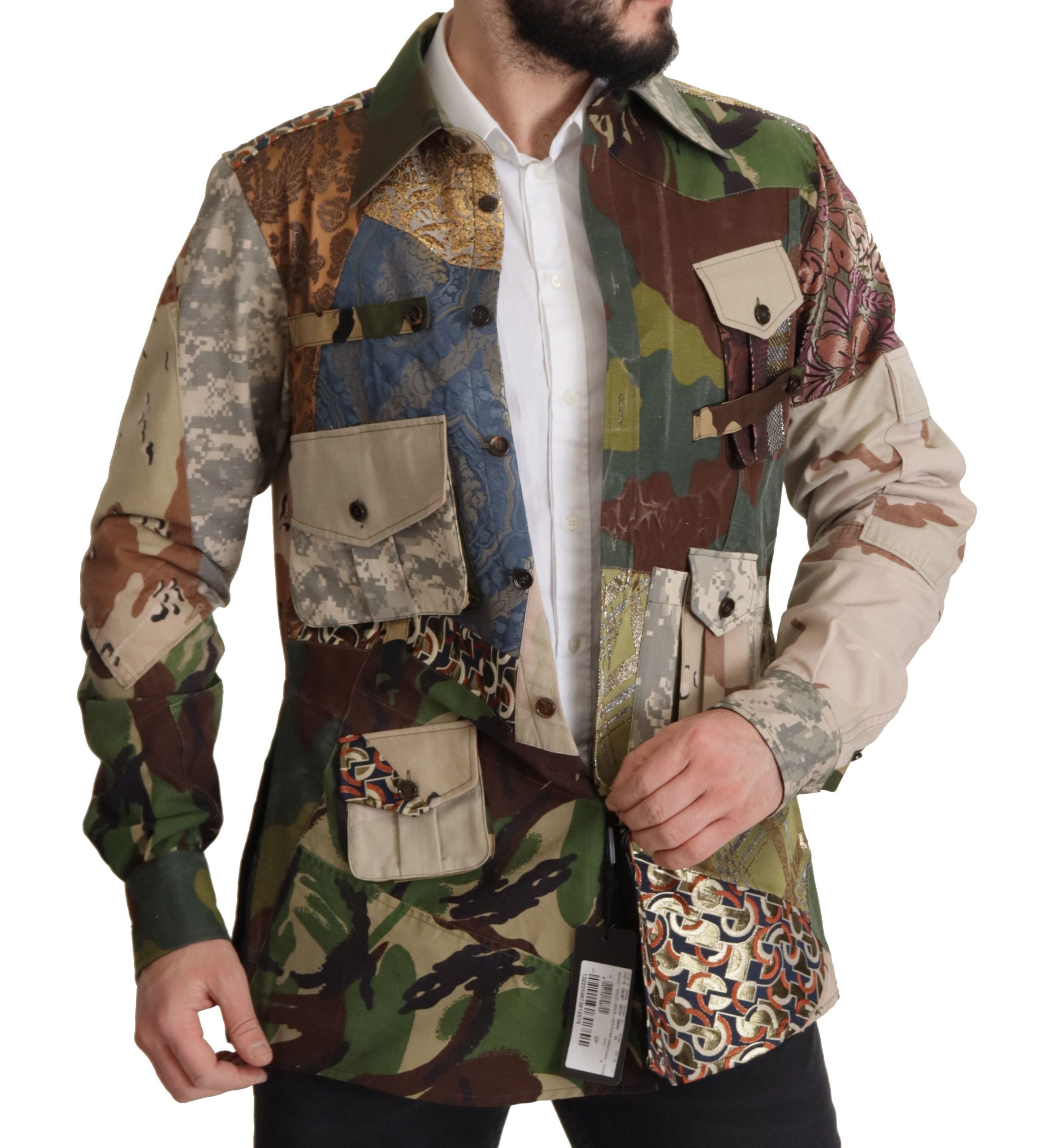 Dolce &amp; Gabbana Patchwork Camouflage Freizeithemd