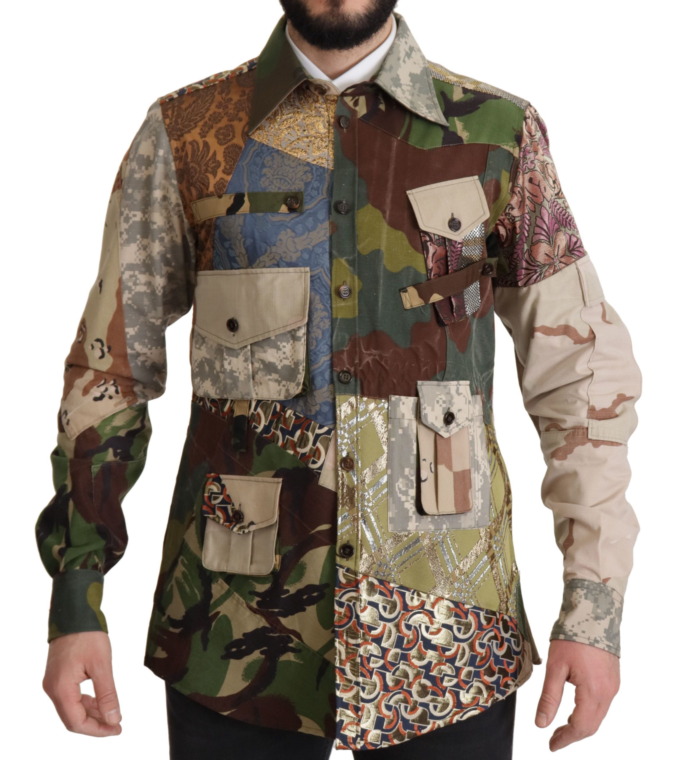 Dolce &amp; Gabbana Patchwork Camouflage Freizeithemd