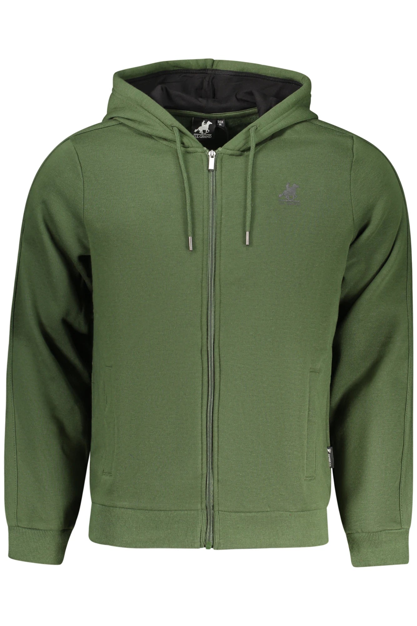 US GRAND MEN&#39;S GREEN ZIP-UP SWEATSHIRT