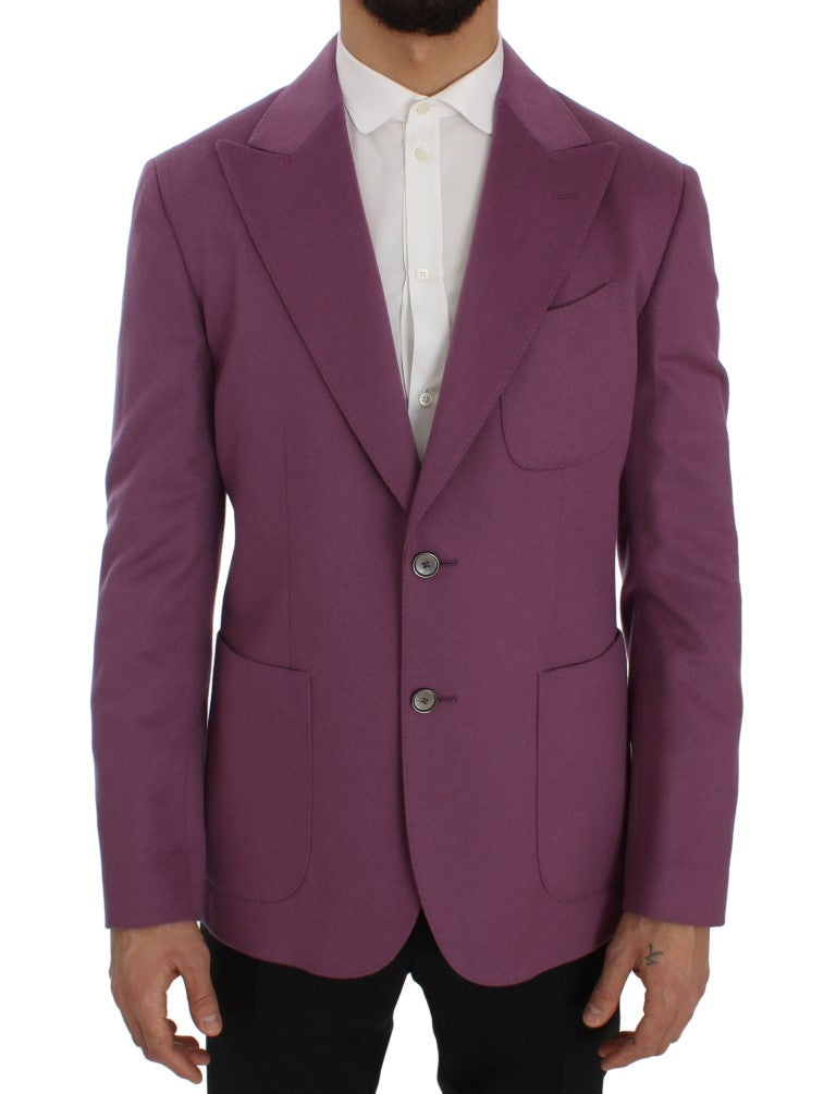 Blazer élégant en mélange de cachemire et de soie violet Dolce &amp; Gabbana