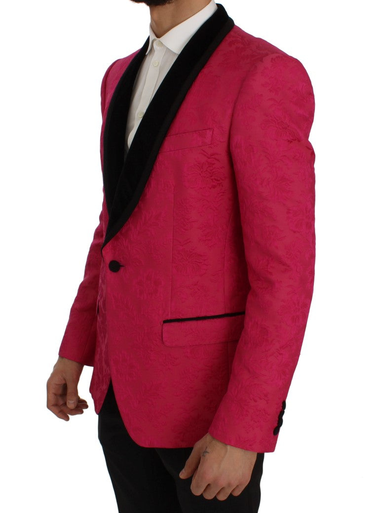 Blazer simple boutonnage en brocart floral Dolce &amp; Gabbana