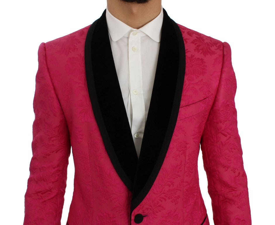 Blazer simple boutonnage en brocart floral Dolce &amp; Gabbana