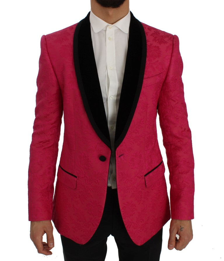 Blazer simple boutonnage en brocart floral Dolce &amp; Gabbana