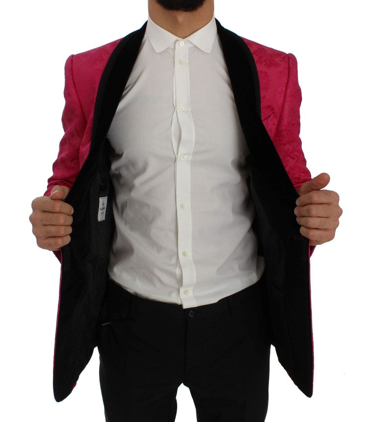 Blazer simple boutonnage en brocart floral Dolce &amp; Gabbana