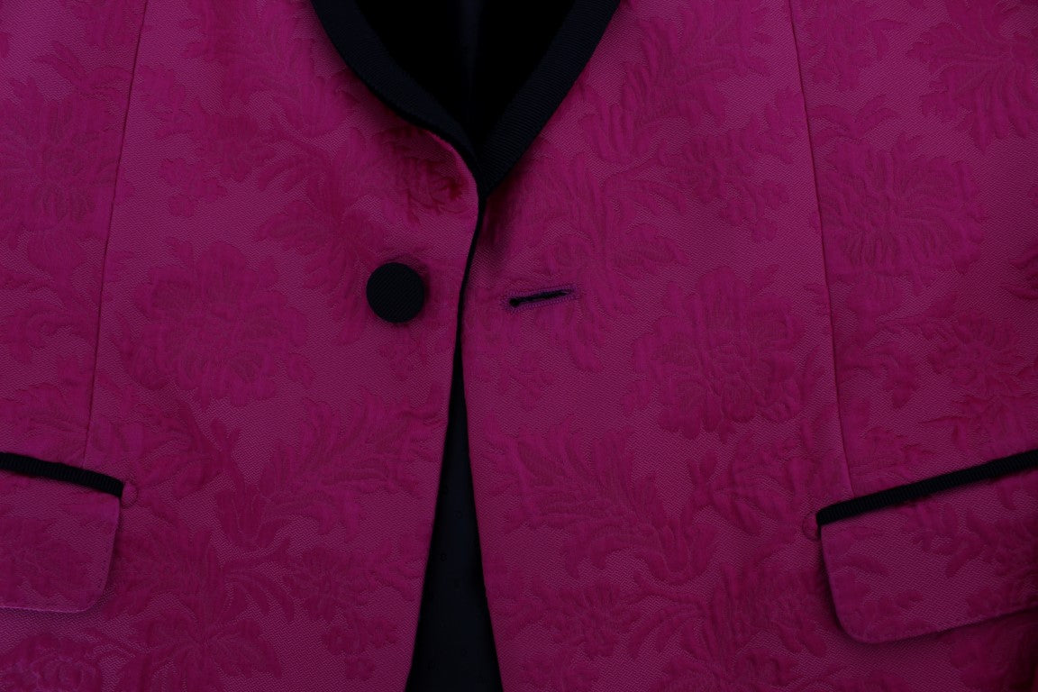 Blazer simple boutonnage en brocart floral Dolce &amp; Gabbana