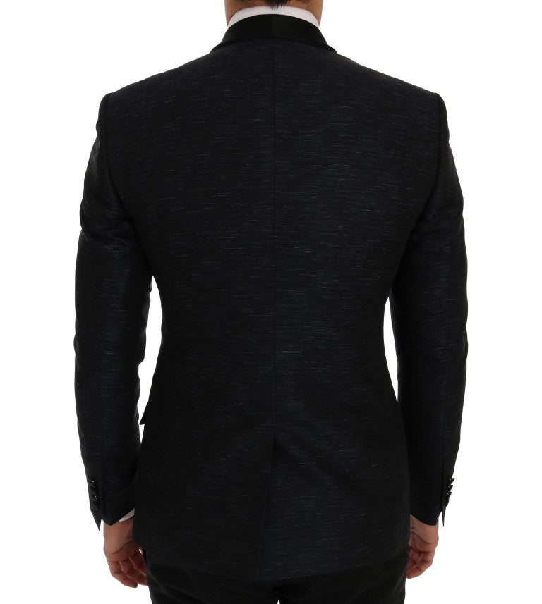Ensemble de costume slim bleu et noir élégant Dolce &amp; Gabbana