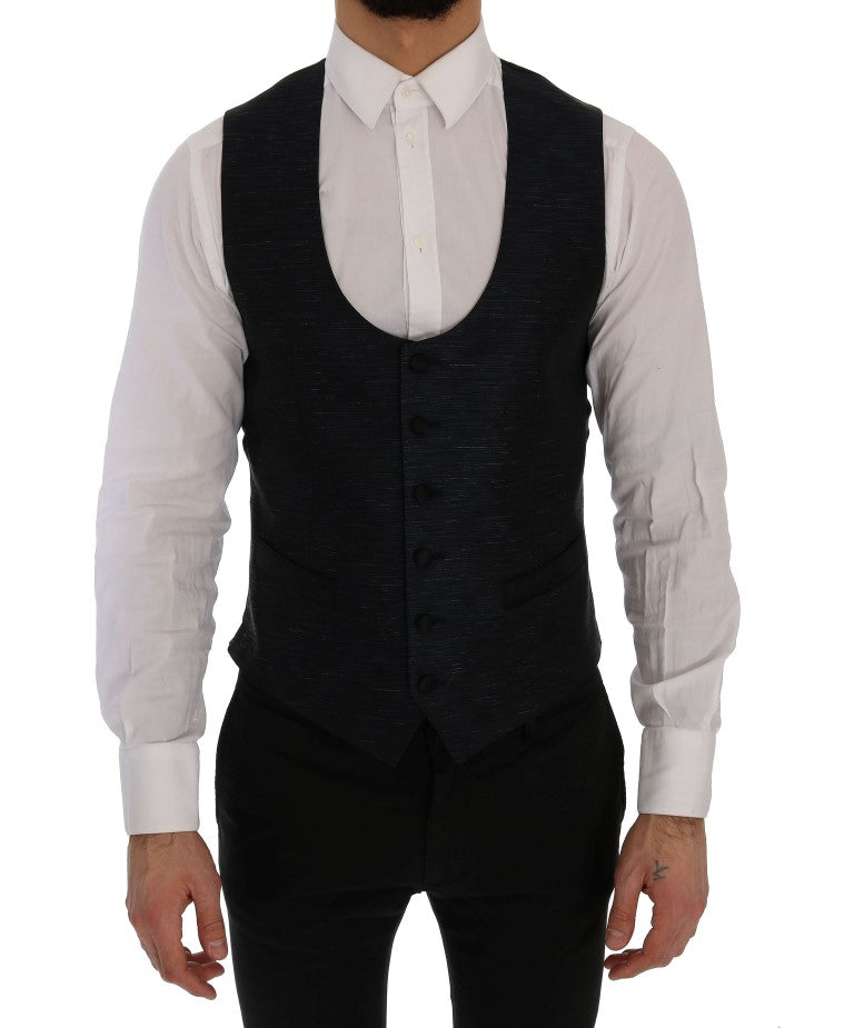Ensemble de costume slim bleu et noir élégant Dolce &amp; Gabbana