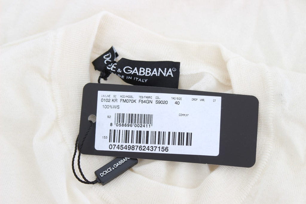 Dolce &amp; Gabbana Eleganter weißer Kaschmirpullover