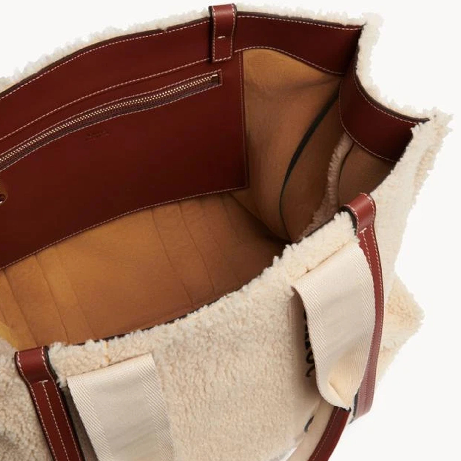 Chloé Woody Shearling Tote Bag