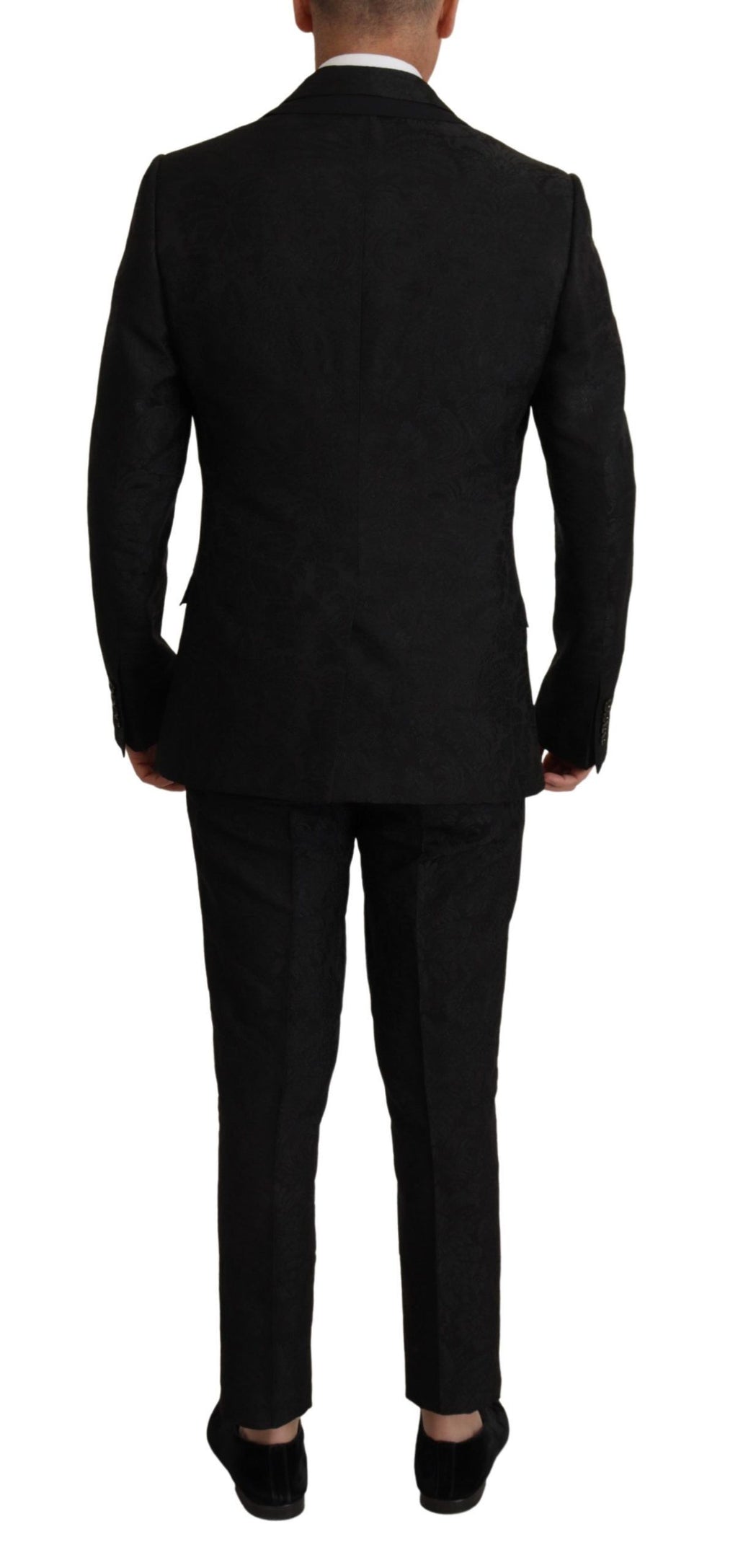 Dolce &amp; Gabbana Eleganter schwarzer zweiteiliger Martini-Anzug