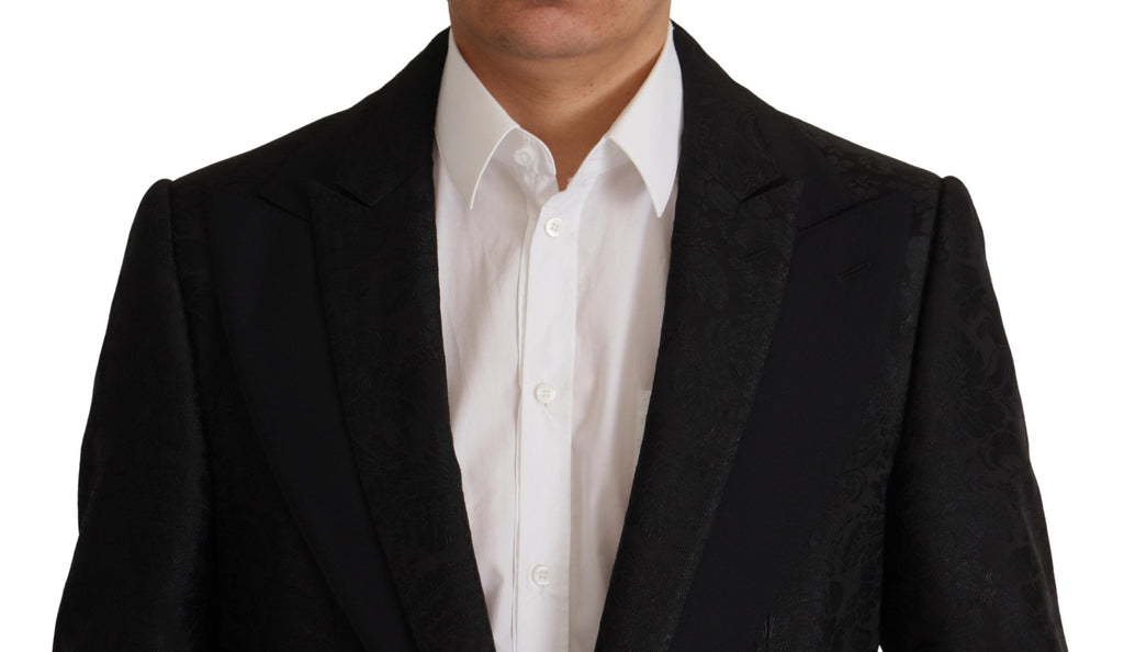 Dolce &amp; Gabbana Eleganter schwarzer zweiteiliger Martini-Anzug