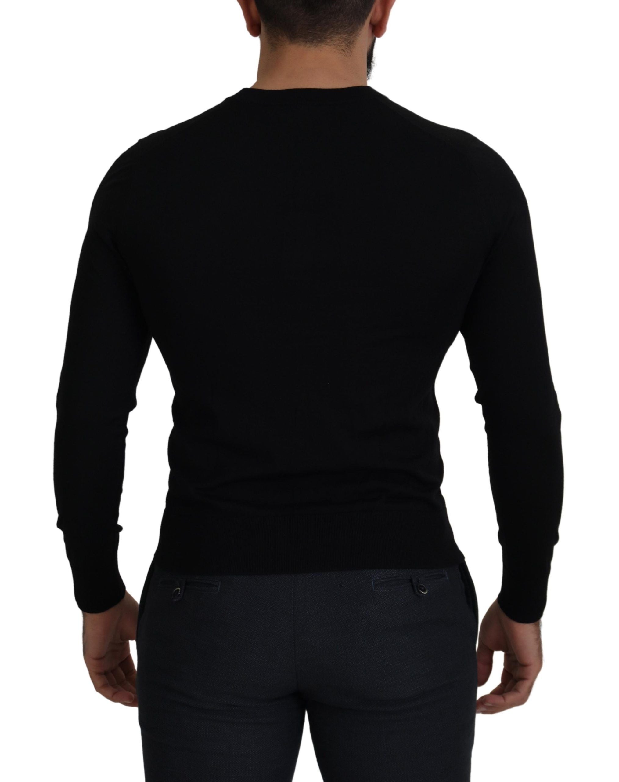 Dolce &amp; Gabbana Élégant cardigan boutonné en laine noir