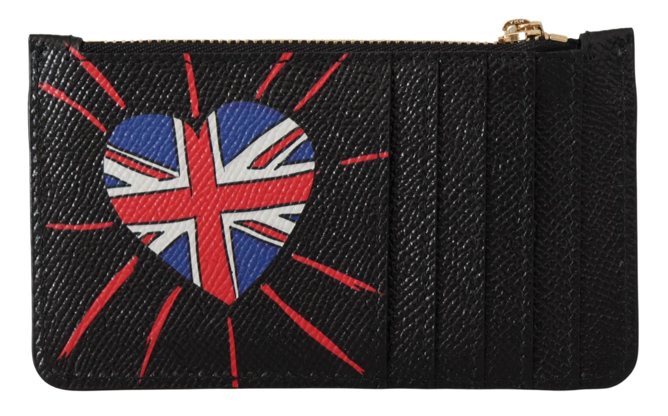 Portefeuille élégant en cuir Dolce &amp; Gabbana avec fermeture zippée