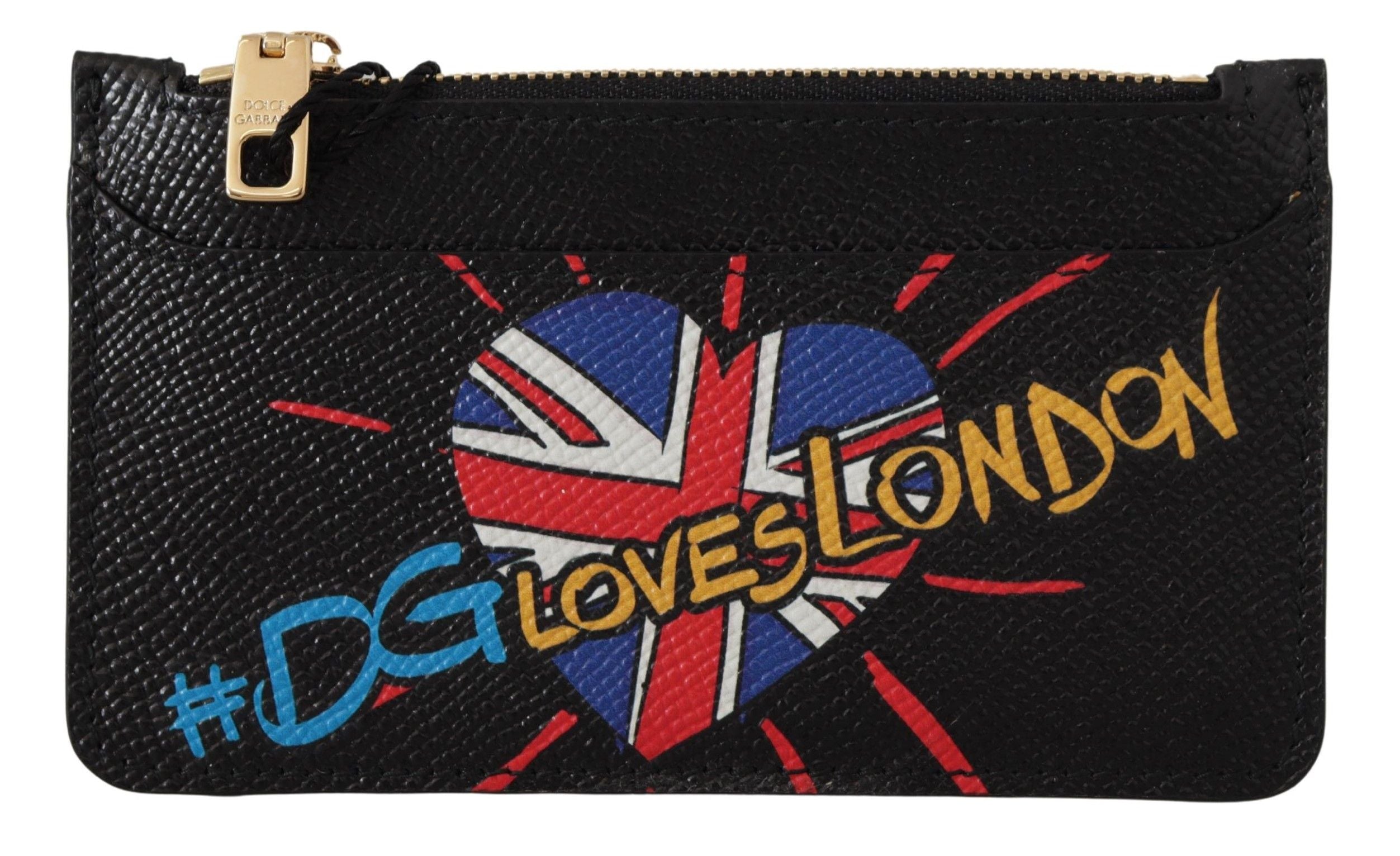 Portefeuille élégant en cuir Dolce &amp; Gabbana avec fermeture zippée