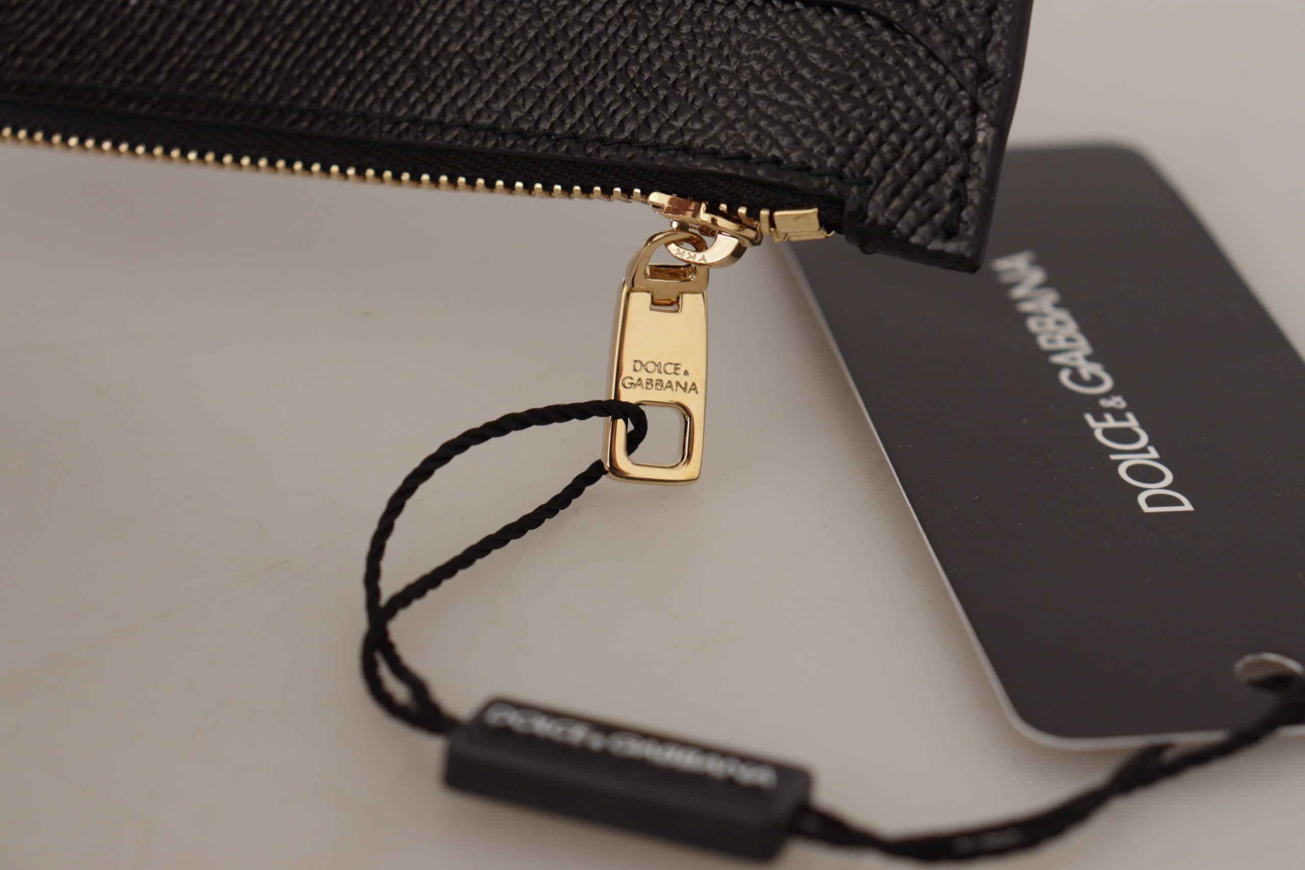 Portefeuille élégant en cuir Dolce &amp; Gabbana avec fermeture zippée