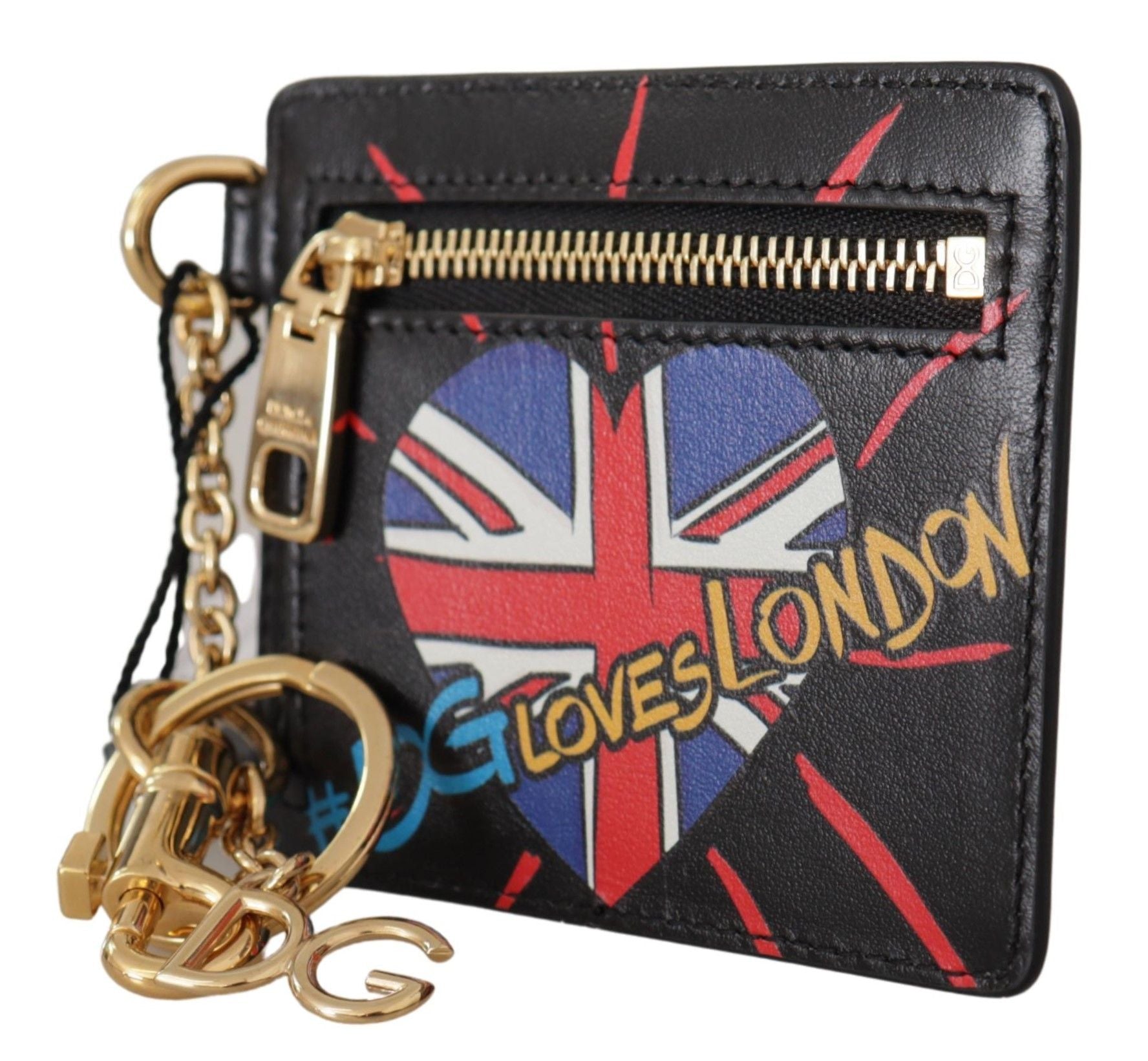 Portefeuille élégant en cuir Dolce &amp; Gabbana avec porte-clés
