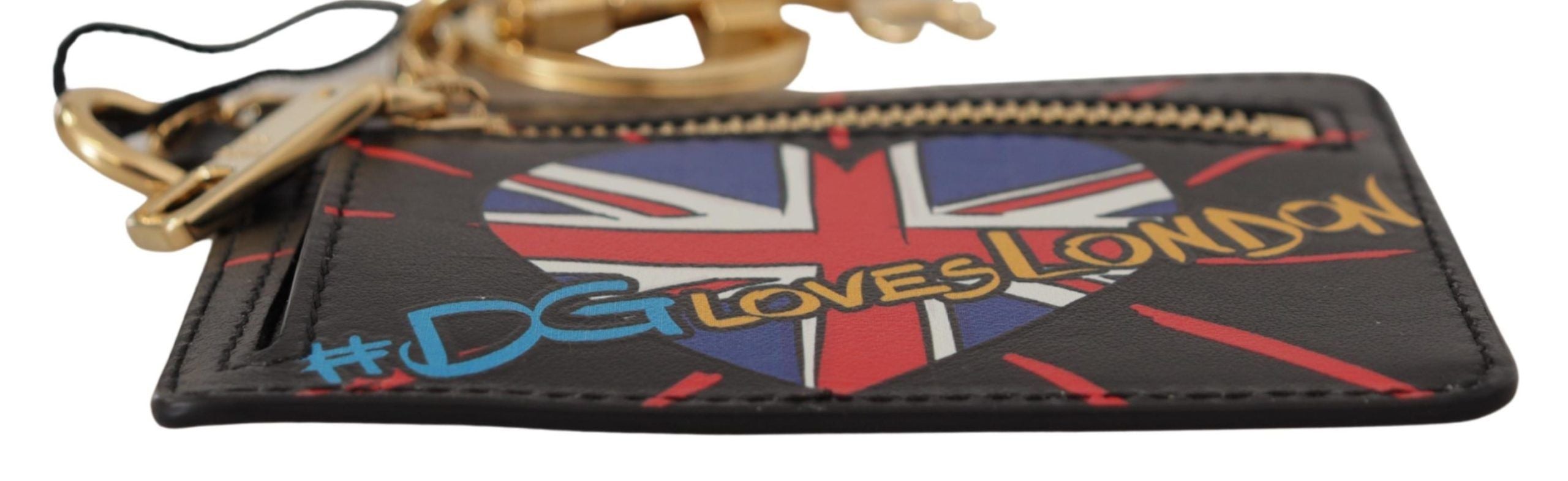 Portefeuille élégant en cuir Dolce &amp; Gabbana avec porte-clés