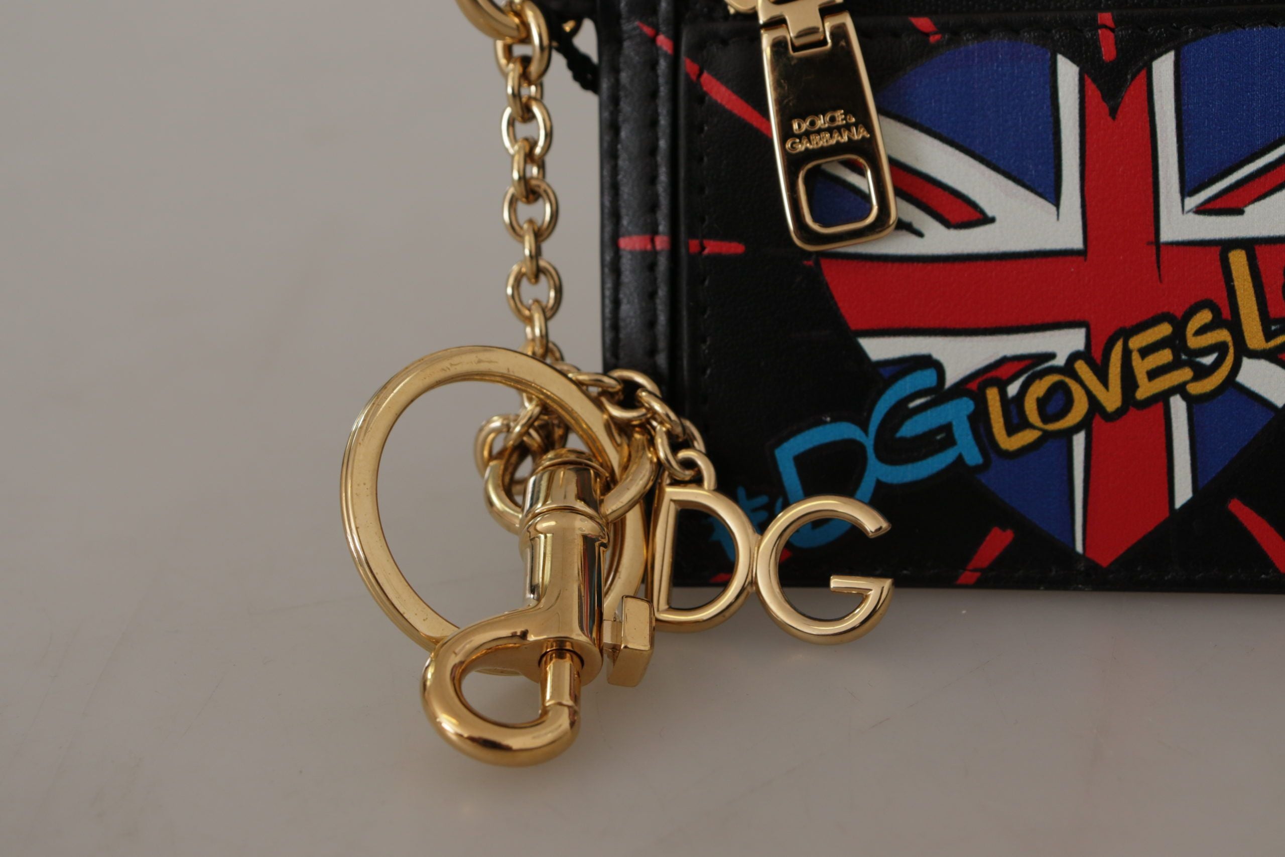 Portefeuille élégant en cuir Dolce &amp; Gabbana avec porte-clés