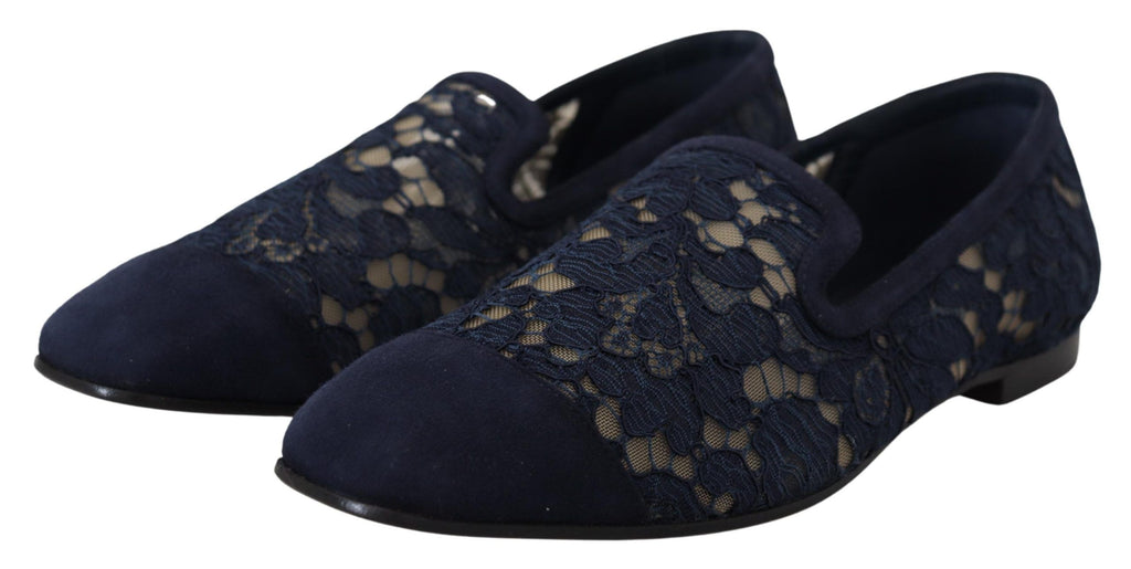 Dolce &amp; Gabbana Elegante blaue Loafer Flats - Sommer-Chic